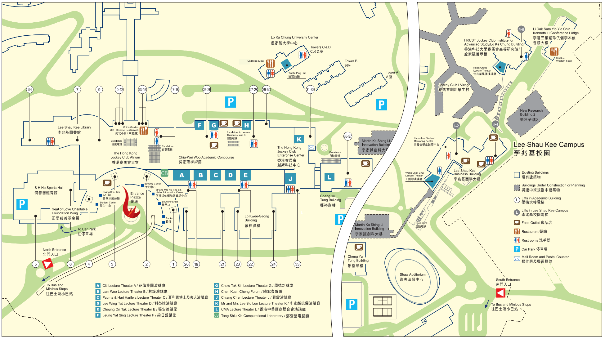 香港科技大学校园平面图